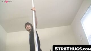 Str8Thugs.com - Pole dance and jerk off showcase with horny young straight stud's har