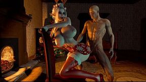 Teen babe gets hard backdoor sex on Christmas in uncensored 3D anime