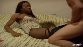 Sexy Latin Ladyboy Gets a Hard Anal Fuck in a Forest Cabin