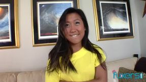 Hot Asian girlfriend gets it