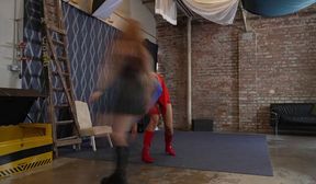 Superheroine Supergirl Battles The Evil Dark Empress