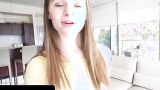 Amazingly Hot Red Haired Teenie Swallows Her Stepbro Penis