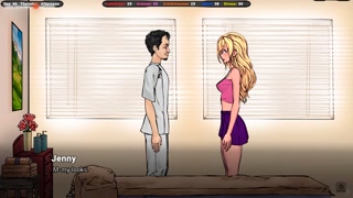 A pervert did something nice to sweet Jenny on the subway. Hentai Game Animation