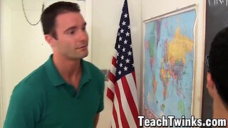 Stud professor finds teenager student and then anally pounds him