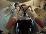 SUBMISSIVE HUSBAND- Femdom Strapon Very Painful Pegging