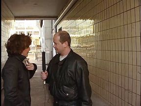 Girl talking to a reporter