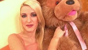 Hot blonde babe takes two cocks in her holes