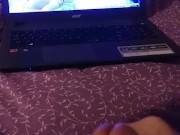 Dicky Spreadum watching Bailey Brooke Cums the Same Time