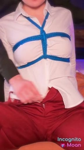 Wife is Bound, Felt and Fingered From Behind