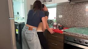 I am the lover of my friend's husband, so I comfort her with lesbian sex