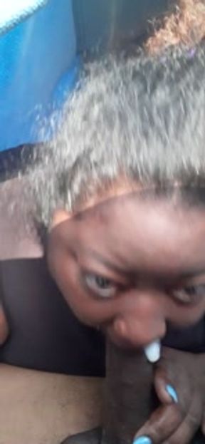 Massive Booty Ebony BBW Snatches Cum out of Cock Pt2