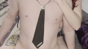 Miss Violet Vixen Reminds Her Cucky Catboy Sissy That His Tiny Useless PP Is Never Getting Off Its Cage as She Beats It for Fun
