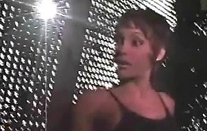 Busty brunette tranny fucks guy
