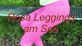 Pink leggings by the lake - Rosa Leggings am See