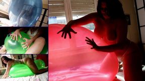 Ride big crystal balloons at morning sun - Bunny Looner