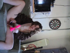 Amateur double toy masturbation