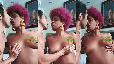 Wet kiss with my Asian friend