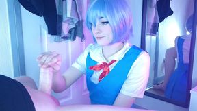 rei ayanami first time, fucks rough with her big oiled ass
