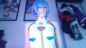 rei ayanami first time, fucks rough with her big oiled ass