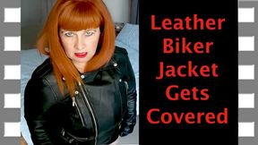 Leather Biker Jacket Gets Covered