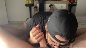 sucking my friend dick slowly and making him cum