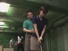 Subtitled Japanese golf swing erection demonstration