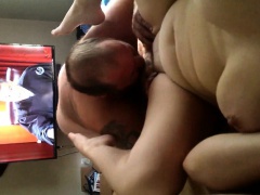 Chubby MILF cuckolding her husband