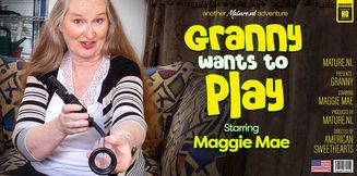 Maggie Mae is an American granny that loves to please her shaved pussy