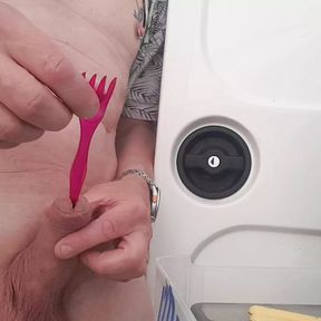 wide curved spoon for picnic meal in my dick while camping