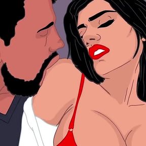 Cartoon Slim Thick Big Tits Arab Bubble Booty Mia Sucks and Fucks a BBC - Full Video on Red