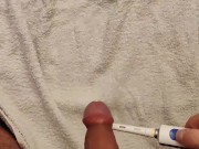 From 0 to ruined huge amount of cum in 2 minutes with a toothbrush