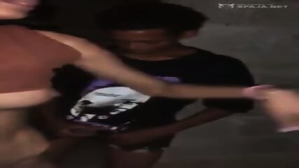 Dominican threesome in public