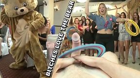 Slutty bachelorette and friends indulge in wild blowjob orgy