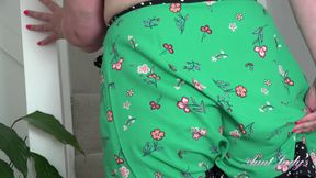 AuntJudys - 47yr-old short-haired BBW Candy (view from below + stockings)