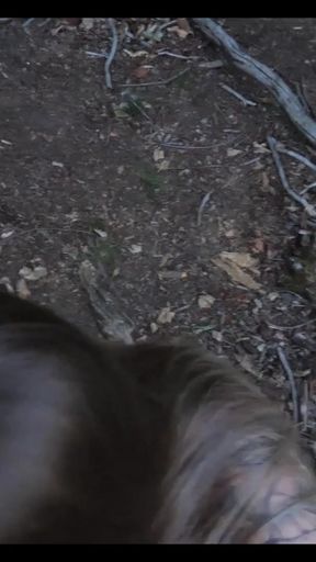Thrilling moment from &quot;My wet pussy is used in the forest!&quot;