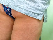 Oops, i lost my shorts going up the public stairs in the house