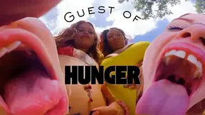 Guest of Hunger - Giantess Cleo Jane & Jasper Reed Share Sweat-Seasoned Snack
