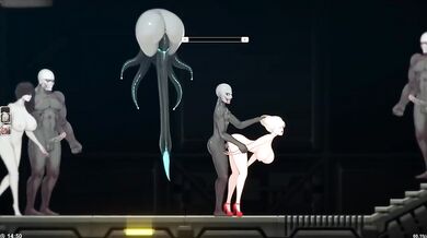 Alien ambassador's body used as rough fucktoy filled with creampie loads