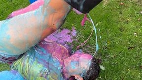 a welly boot gunging – sploshing wam fun