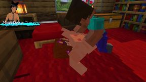 Minecraft stunner gets creampied by her virtual boyfriend Jenny