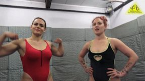 Dolly vs Bambi female wrestling
