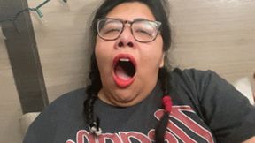 Sleepy yawning after pill