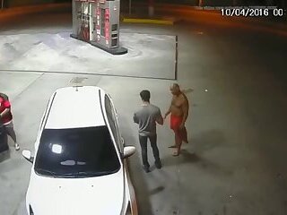 Caught blowjob at petrol station