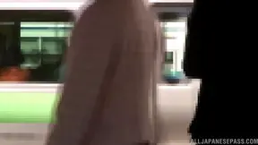 Sexy MILF Kaede Matsushima takes a hard fucking on a train