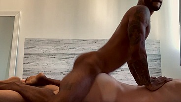 Caio&Ian: Black Stud Eats and Fucks His BF's White Bubble Butt