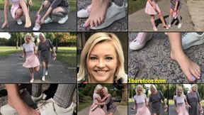 One Bare Foot Clip: Zazie's Sprained Foot Hopping (in HD 1920X1080)