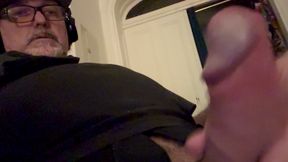 Daddy stroking his penis again