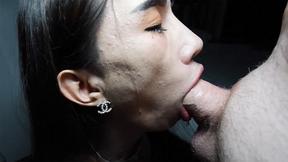 ”Slender Thai t-girl swallows white shaft & femboy pleased white client”