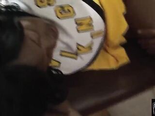 Darksome skin black likes getting pounded by 3 jocks at one time