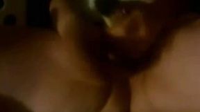 Powerful vibrator is working on my clitoris while I poke my pussy with smooth dildo
